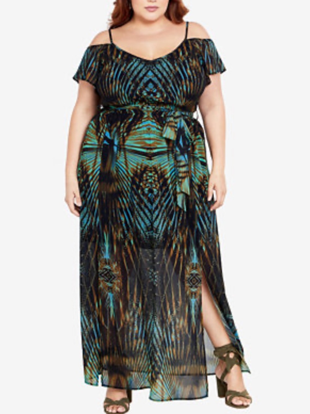 NWTs CITY CHIC | Women's Super Palm Maxi Dress Size XL- 22